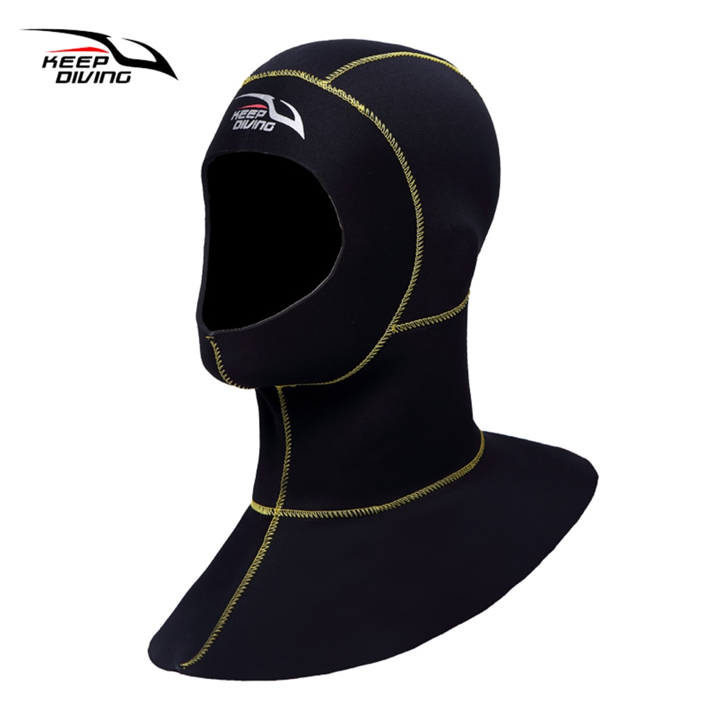 3MM Neoprene Diving Hoods Cap Hat Women Men Winter Snorkel Wetsuit Warm Head Cover Bibbed long to Shoulder Scuba Hoodies