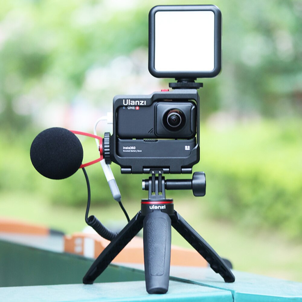 Câmera gaiola proteção quadro para ulanzi um r mais especial metal coelho gaiola insta360 um r panorâmica esportes câmera r57