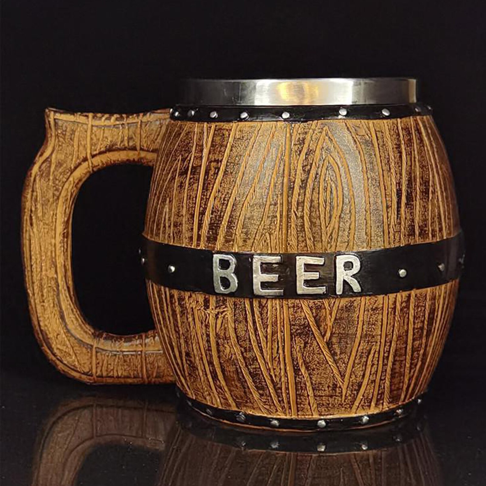 Handmade Beer Mug Stainless Steel Cup Wall Cocktail Mug for Bar Restaurant