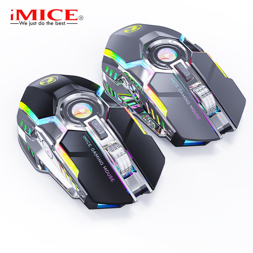 IMice G7 2.4GHz Wireless Gaming Mouse RGB LEDlight 3200DPI Rechargeable USB Receive Photoelectric Mute Mice For Pc Gamer Desktop