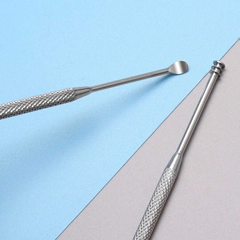 1Pc Double-Ended Rvs Spiraal Oor Pick Lepel Oor Wax Verwijderen Cleaner Oor Tool Multi-Functie draagbare