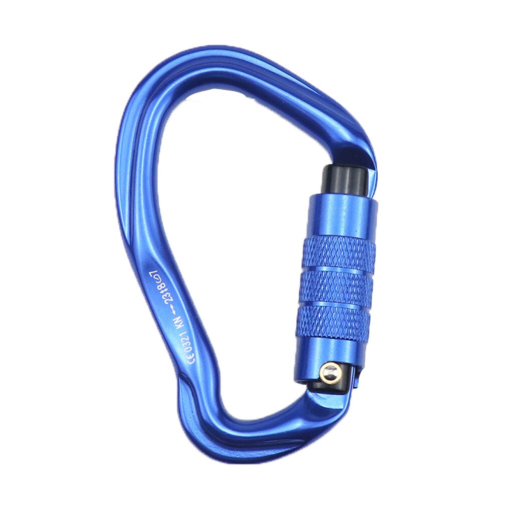 Carabiner Clip Climbing Auto Locking Carabiners Clips Lock And Heavy Duty D Shaped Suit For Rappelling Alloy Carabiner: BU