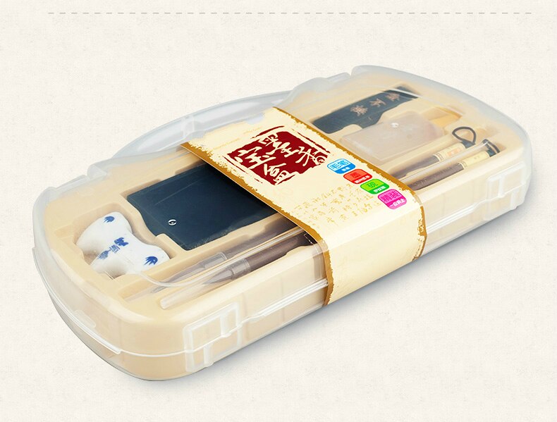 Chinese calligraphy pen writing brush pen set traditional weasel hair ink children brush box set for the beginners