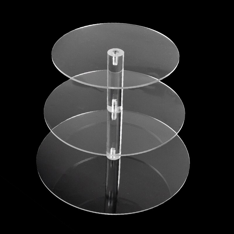 Acrylic 3/4 layer Cake Stand Wedding Cakes Round Cup Cupcake Holder Birthday Party Dessert Stands Display Cupcake Stands: 3 Tiers