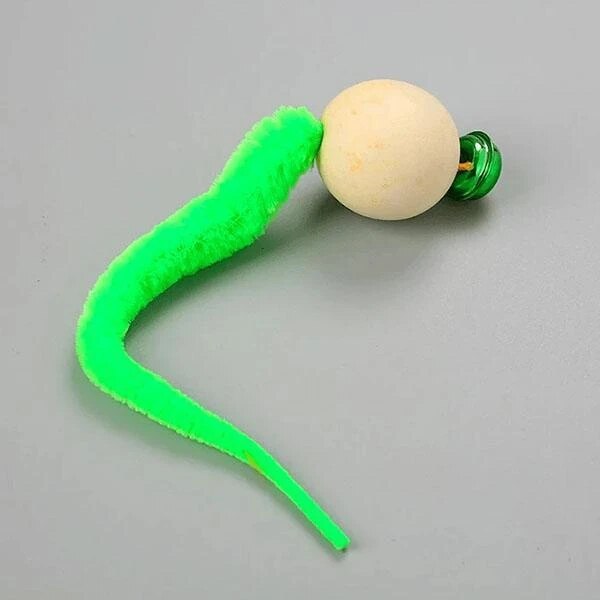 Wiggly, bolas, Cascabel para gatos, juguete para masticar, Bola de madera, Wiggly Tail, campana con sonido de gatito, morder, juguetes para gatos