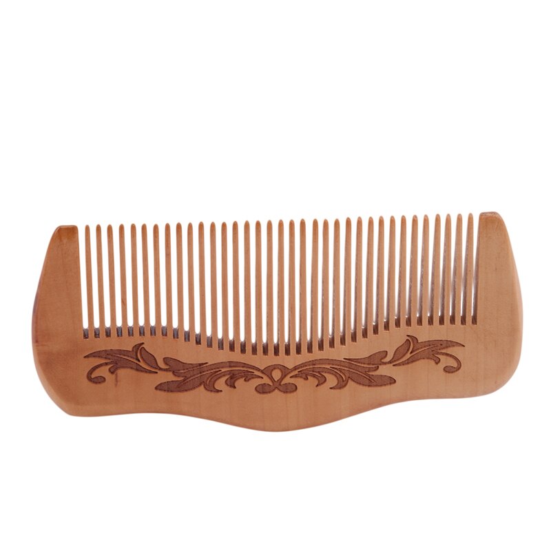 Best Selling Peach Wood Comb Wooden hair comb Natural Bamboo Comb-Anti Static Flower-Fine Tooth for Hair,Beard, Mustache: Water wave comb