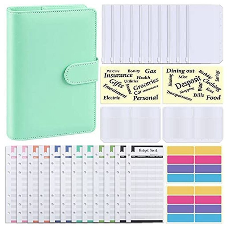 Budget Bindmiddel, A6 Pu Notebook Planning Notepad, Vervangbare 6 Ringband Coverfor Persoonlijke Planning Van Budget Saving: Chocolate