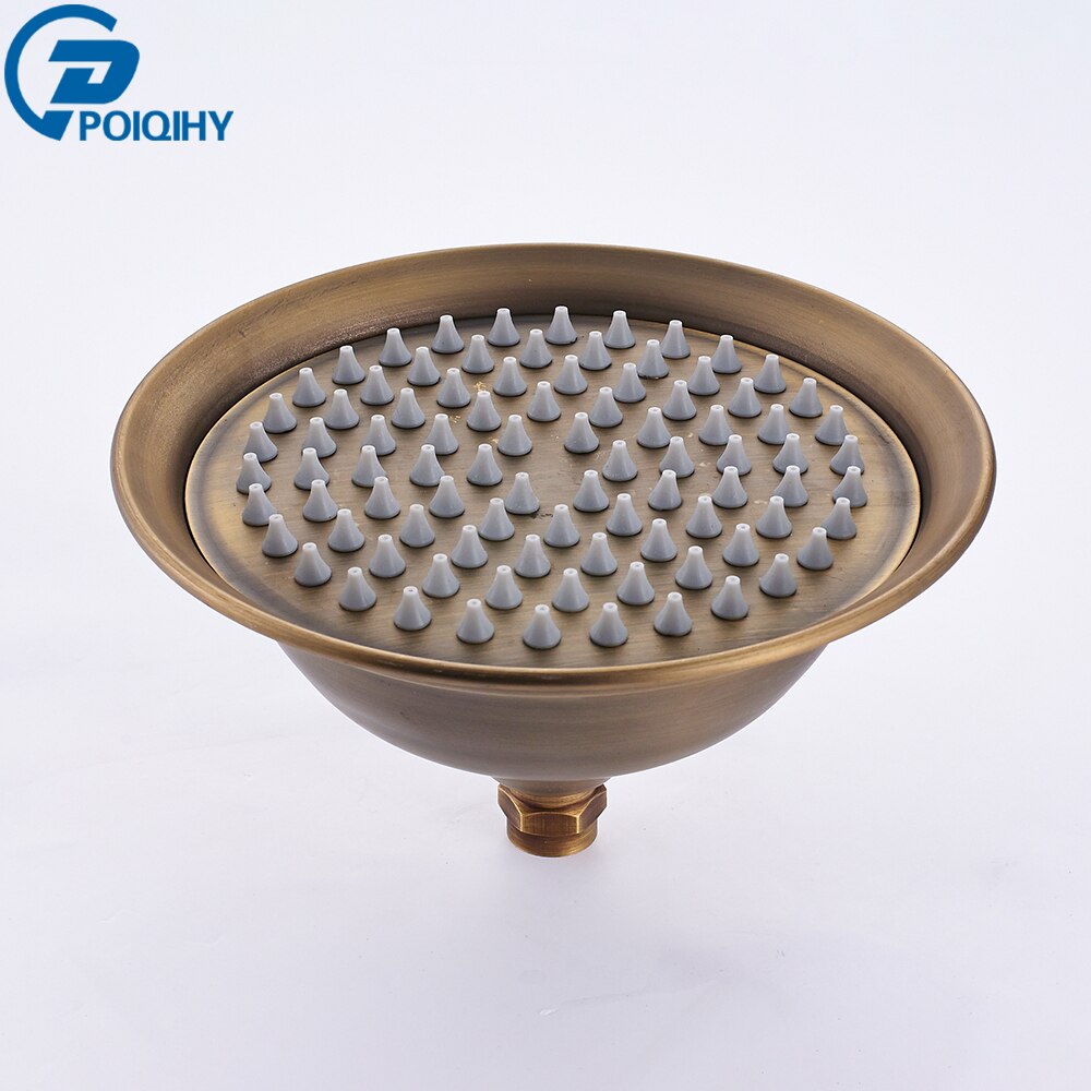 Poiqihy Messing Golden Regendouche Douchekraan Hoofd Badkamer Vervangen Regen Douchekop Antieke Messing Douchekop Accessoire: Antique Brass B