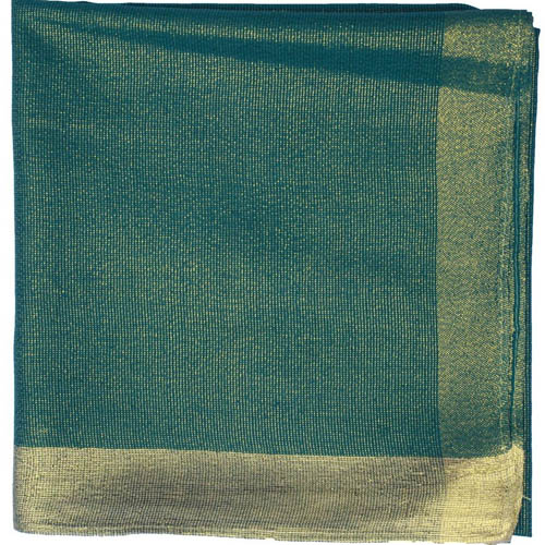 Moslim hoofddoek effen gouden lurex vierkante sjaal islamitische hoofdbedekking voor vrouwen dame hijab zacht 90 x 90 cm: 1