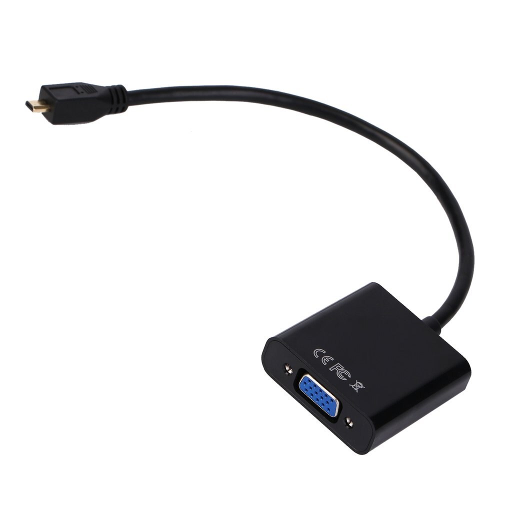 1080P Micro Hdmi-Compatibel Naar Vga Female Video Kabel Converter Adapter Voor Pc Laptop Black Digitale Adapter
