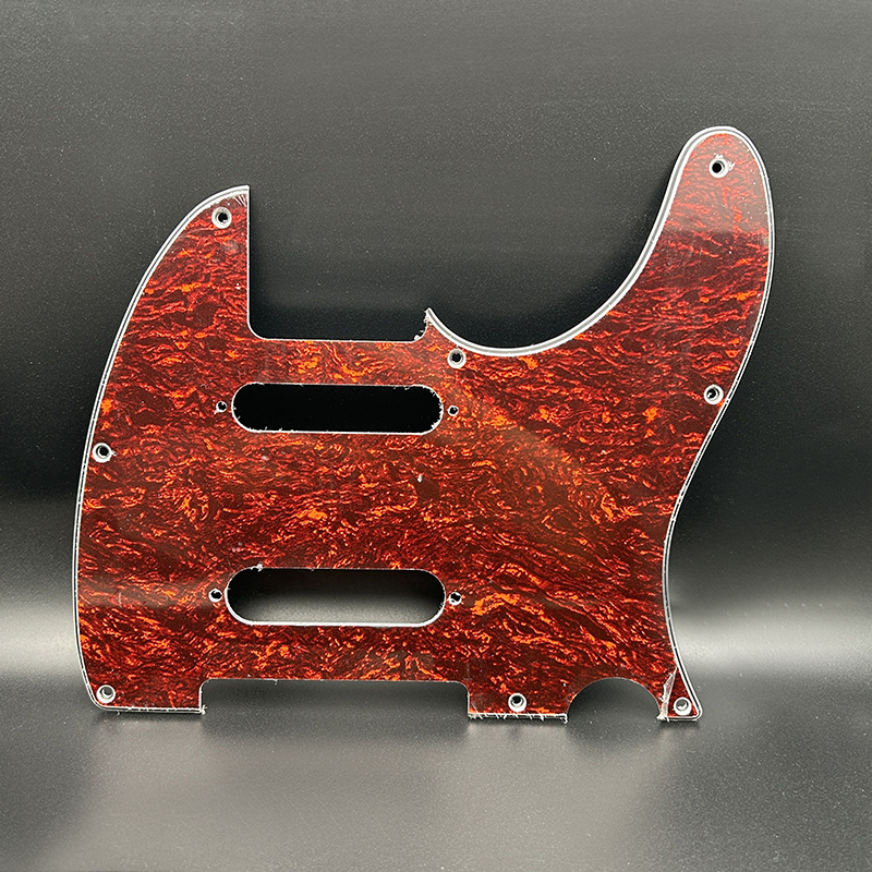 Golpeador Tele de 3 capas con 2 pastillas de bobina única, placa rascadora de 8 orificios para guitarra eléctrica estilo TL, multicolor: Verde