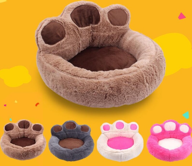 Björntass sällskapshund katt säng hus mjuk varm kennelbo ombonad husdjur sovmatta soffa teddy hundkoja för liten hund valp katt kattunge