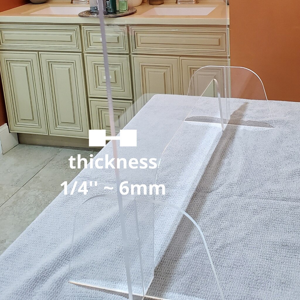 Protector acrílico para mostrador de 40x40cm, Protector de seguridad para restaurantes, tiendas, salones, gestión de la salud