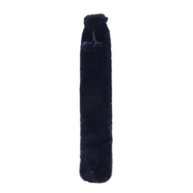 Avec Warmies housse de bouteille amovible fourrure fausse eau chaude longue: E