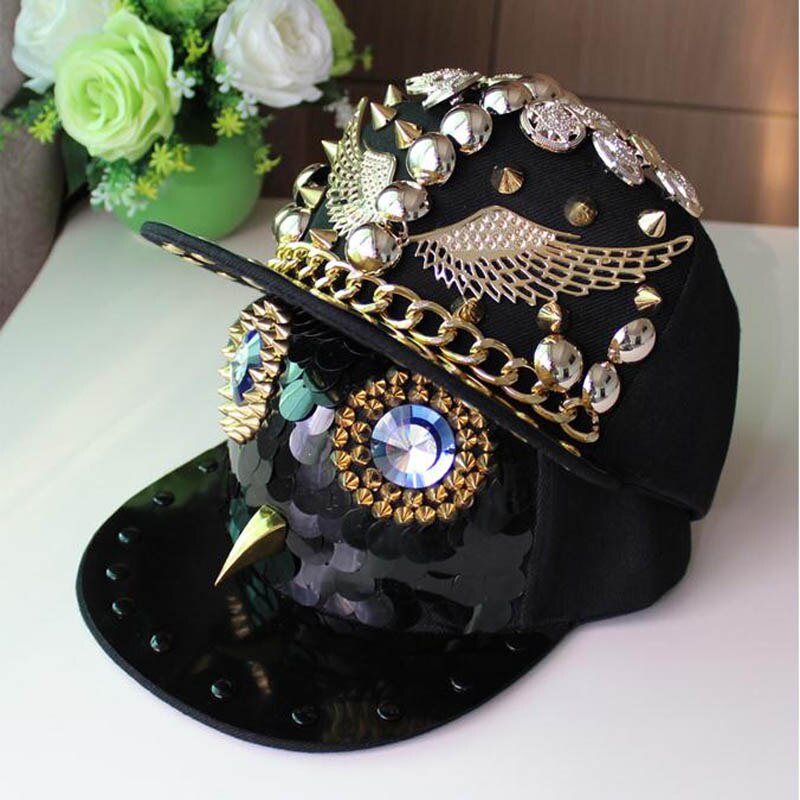 Doitbest Europa Metal Punk Kids Baseball Caps Klinknagels Kinderen Hip Hop Cap Snapback Caps Jongens Meisjes Pet Ouder-kind Hoed