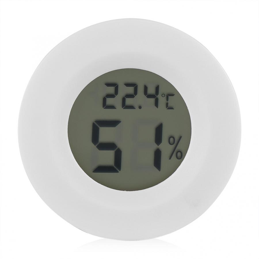Round Mini LCD Digital Thermometer Hygrometer Meter Temperature Humidity Meter Clear Intuitive Digital Display Instruments