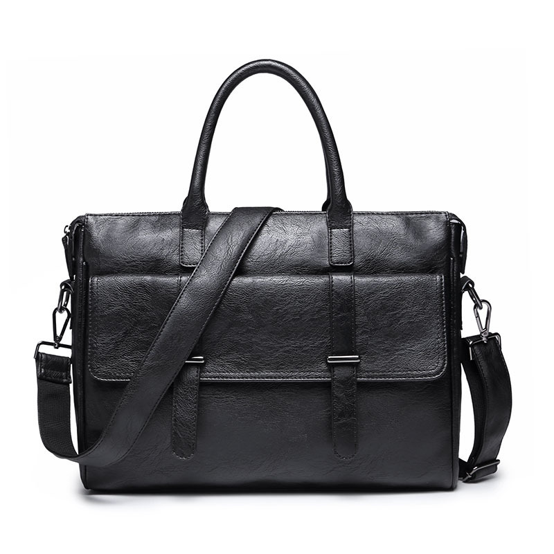 Business Mannen Aktetas Messenger Bags Vintage Lederen Schoudertas voor Man Casual Man Laptop Handtassen Reistassen: Default Title