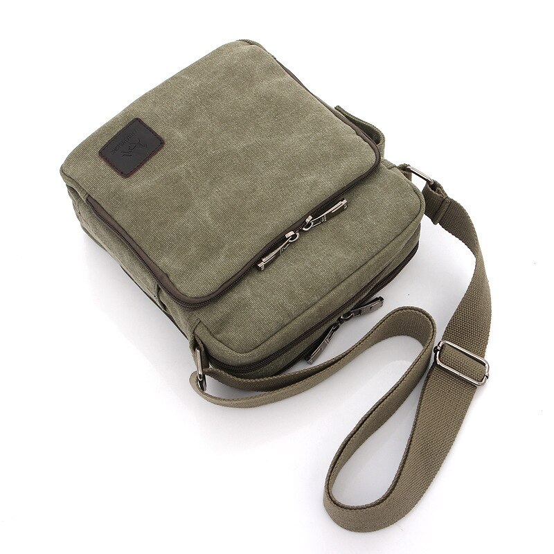 Korean canvas diagonal bag men's outdoor multifunctional shoulder bag wallet