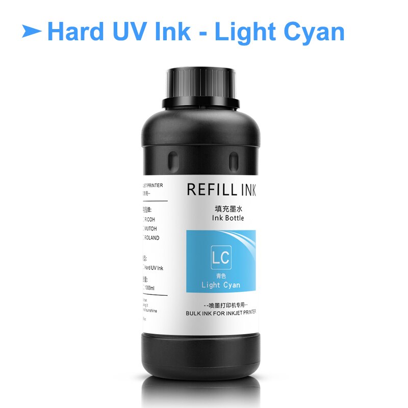 500ML LED UV tusz do Roland ECO-UV ECO-UV2/UV4/UV5/UVS LEF-12 LEF-20 LEF-30 LEF-200 LEF-300 LEC-300 LEC-330 LEC-540 LEJ-640: Hard - Light Cyan