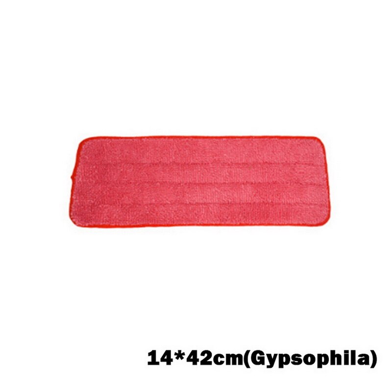 Remplacement de la tête de balai à franges lavable en microfibre pour le nettoyage de la poussière et du sol: 14 x 42cm rouge