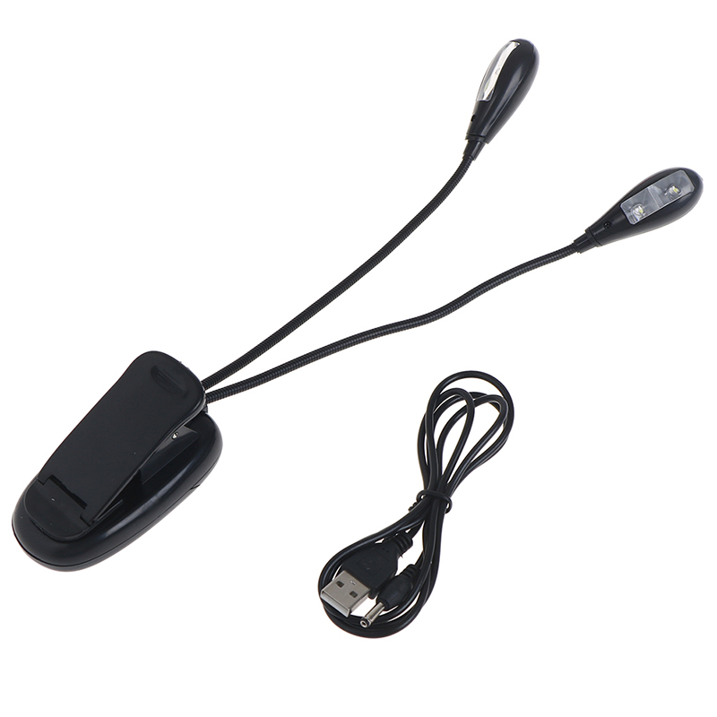 ZLinKJ Adjustable Goosenecks Clip On LED Lamp For Music Stand And Book Reading Light