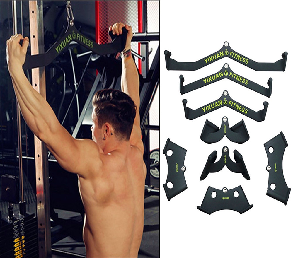 Poignées de Fitness pour Lat tirer vers le bas rameur gymnastique maison Pully câble attache Biceps Triceps dos Blaster barre Machine accessoires