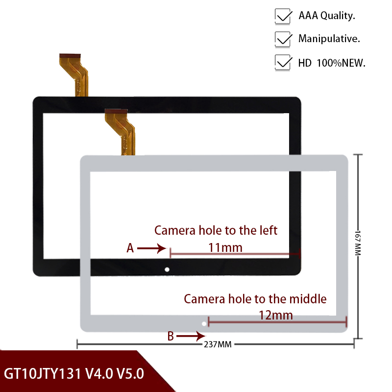 10.1 ''Inch Voor Capacitieve Touchscreen Digitizer Glas Sensor GT10JTY131 V4.0 V5.0