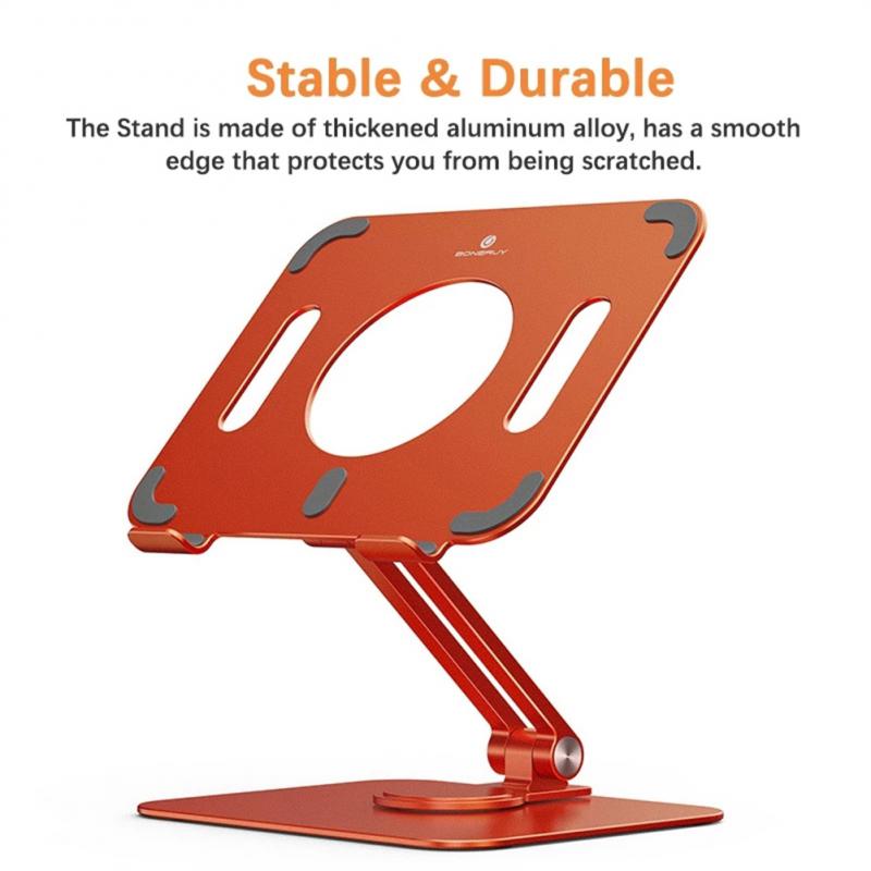 360 ° rotatable portable adjustable aluminum alloy tablet stand desktop metal telescopic stable base holder for iphone ipad