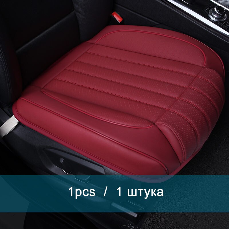 Ultra-luksus pu læder autostol beskyttelse autostolbetræk til bmw  e30 e36 e39 e46 e60 e90 f10 f30 x3 x5 x6 f11 f15 f16 f20 f25: 1 stk rød foran