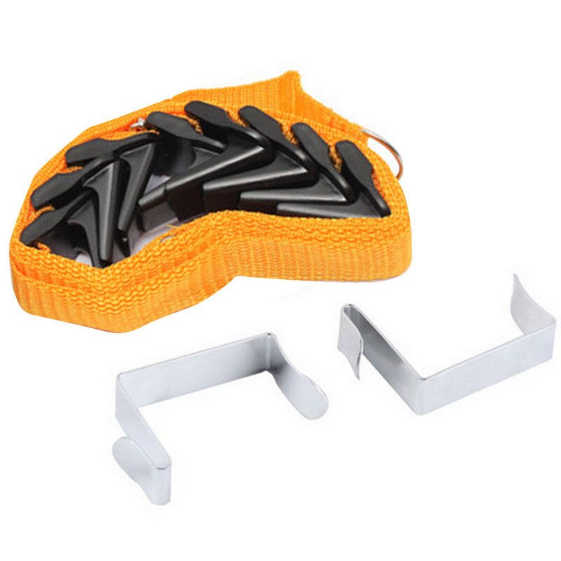 Derrière porte crochet populaire réglable sur porte sangles cintre chapeau sac manteau porte-vêtements 8 crochets Nylon ceinture et acier inoxydable