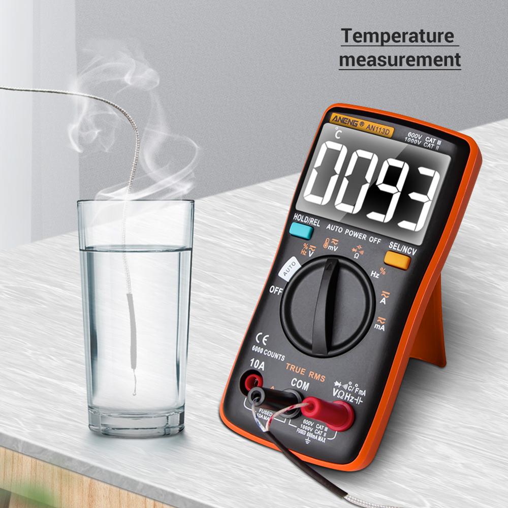 An113d ncv digitalt multimeter ac/dc spenningstester autoavstandsstrømtest håndholdt måler digitalt multimeter bakgrunnsbelysning