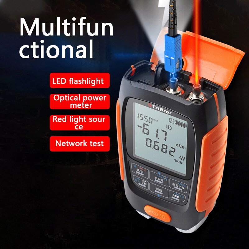 4in1 Li-lion Battery Optical Power Meter Visual Fault Locator Network Cable Test optical fiber tester 5km 15km VFL
