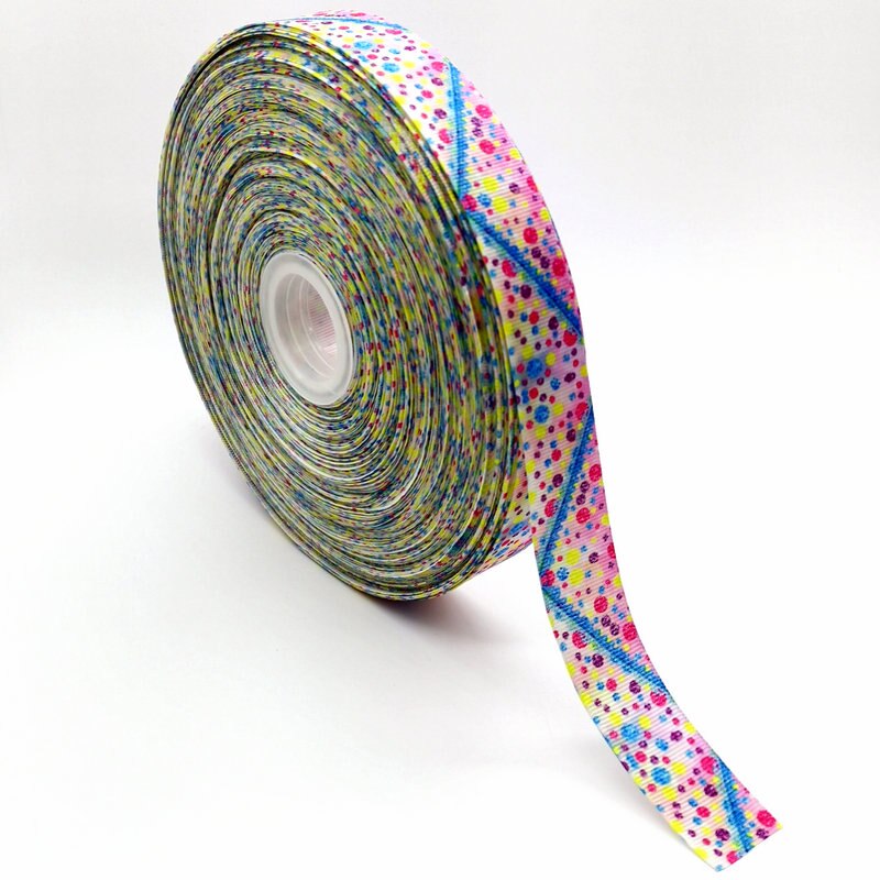 5 meter regenboog cartoon lint grosgrain 25mm doe-het-zelf handgemaakte linten voor haaraccessoires knutselen aangepaste lintdecoratie naaien: Regenboog -2 / 38mm