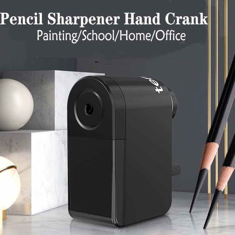 Pencil Sharpener Hand Crank with Container for Children Painting Artist Stationery School Supplies Tenwin Art