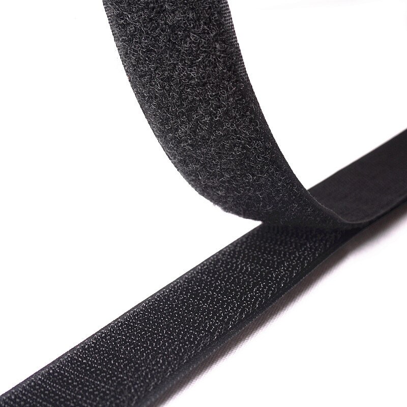 20Mm Wit En Zwart Haak En Lus Tape (Geen Lijm)/Roll - 2 M/pair Naaien Op Band