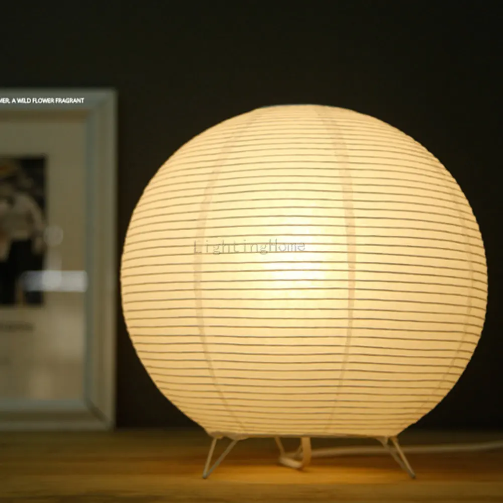 FAROL DE PAPEL nórdico de estilo japonés, sala de estudio moderna para lámpara de mesa, dormitorio, mesita de noche, iluminación LED, decoración,