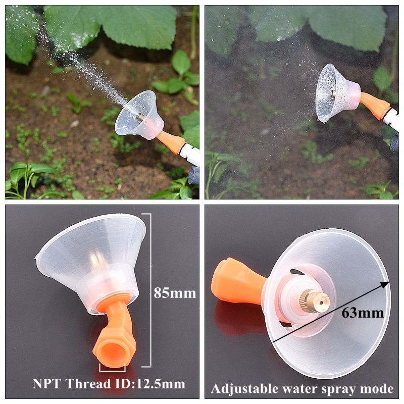 2Pcs Garden Irrigation Watering Atomizing Sprayer Nozzle Adjustable Spray Mode Nozzle Hand Pressure Pesticide Spraying Accessory: Light Grey