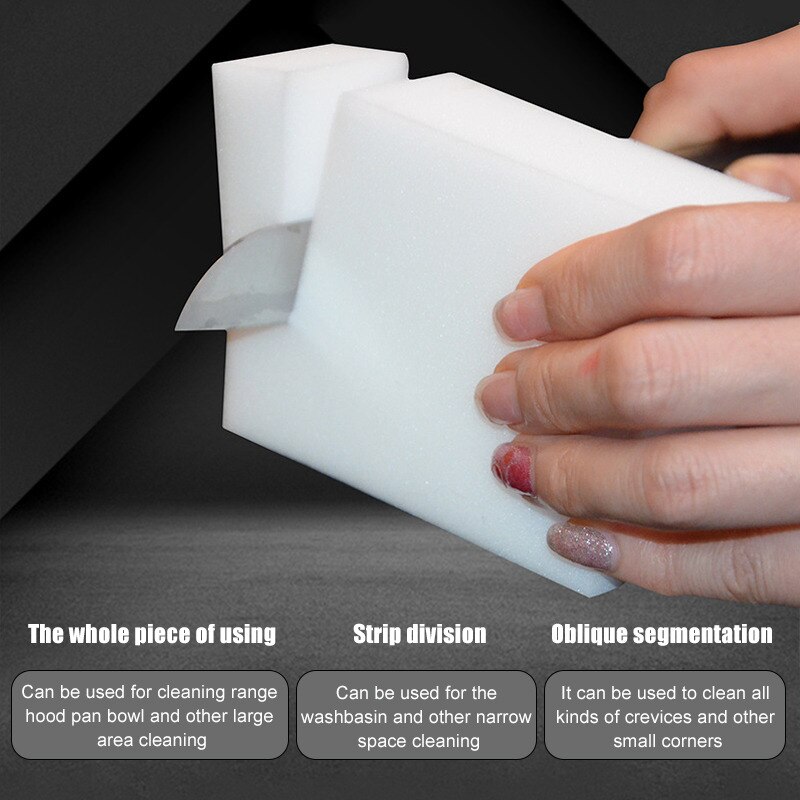 100Pcs Magic Sponge Kitchen High Density Dish Cleaning Sponges Exfoliating Magic Sponge Kitchen Bathroom Sponge Eraser Pad