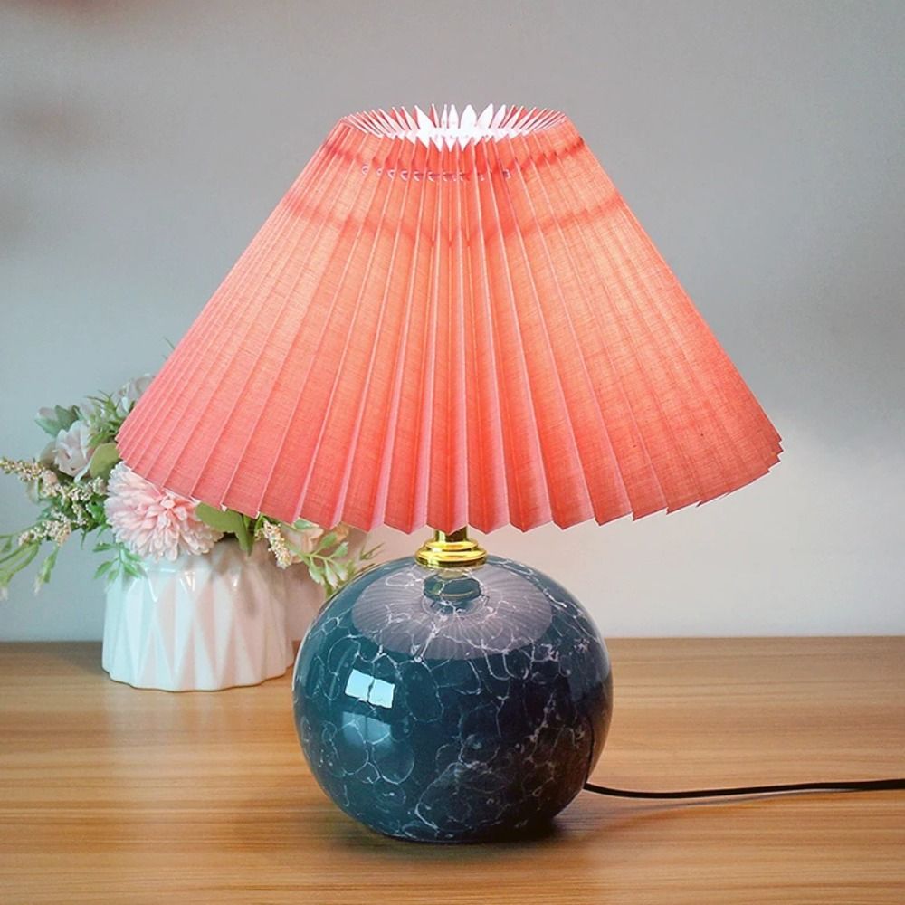 Pantalla plisada de tela para decoración de techo, cubierta de lámpara de mesa lavable moderna, cubierta de tela para candelabro Retro DIY, sala de estar y comedor