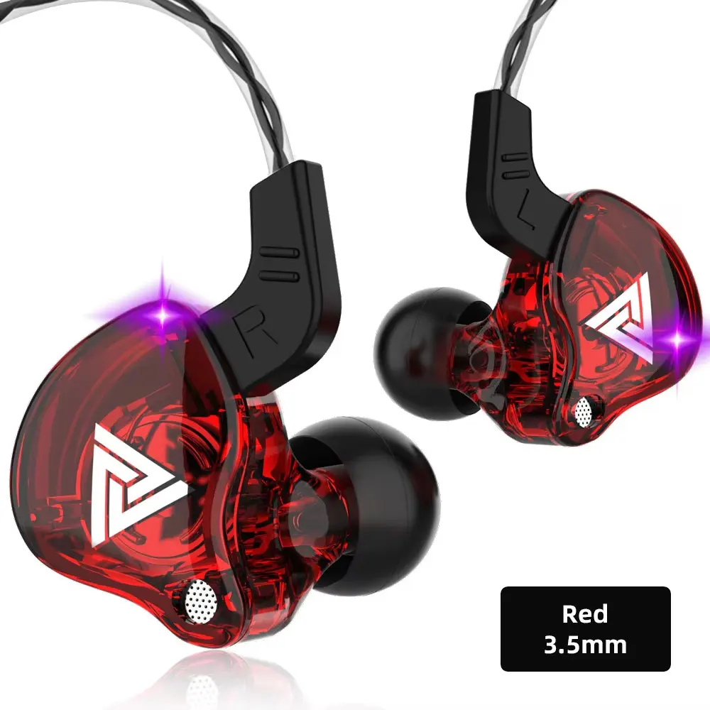 QKZ AK6 Słuchawki douszne 6 Dynamiczny sterownik Słuchawki z mikrofonem stereofoniczny Sportowy zestaw słuchawkowy HiFi Subwoofer monitor Słuchawki douszne robić iPhone'a