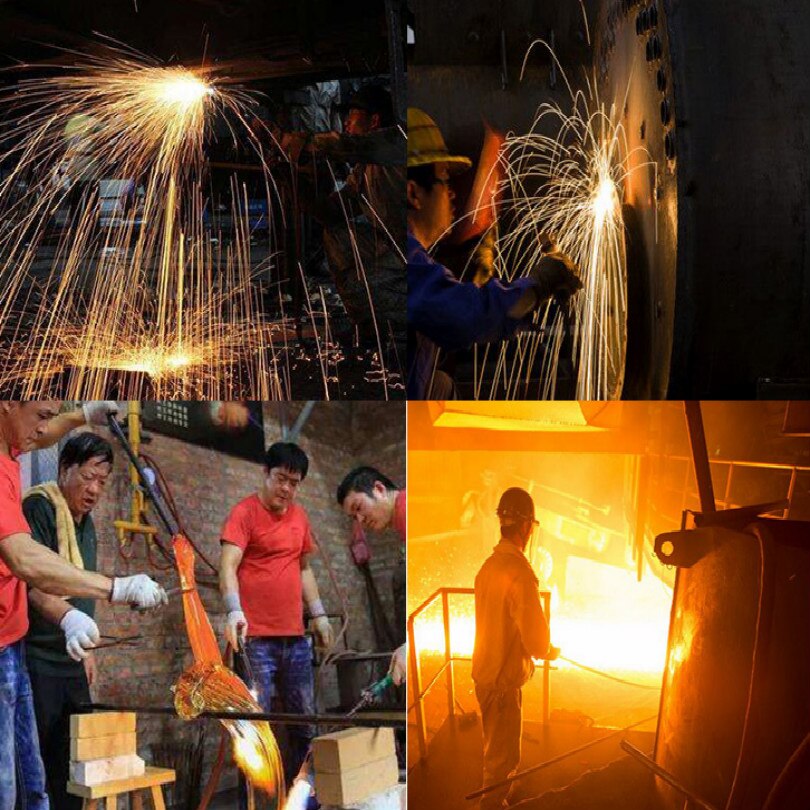 L 40CM 25CM High temperature resistant tig gloves tig welding gloves finger gloves Heat insulation gloves