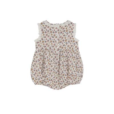 LCC-pelele para bebé recién nacido, ropa de verano para niñas pequeñas, 2022 algodón, encantador, con volantes y flores, 100%: 3 flower romper / 6-12M(73)