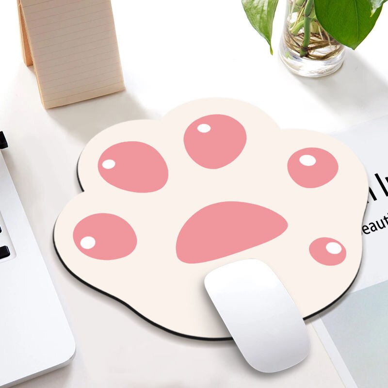 Kawaii Desk Pad Cute Mouse Pad Cat Pow Gaming Deskpad Desk Mats Office Accessories Mat for Mice Mouse Gamer