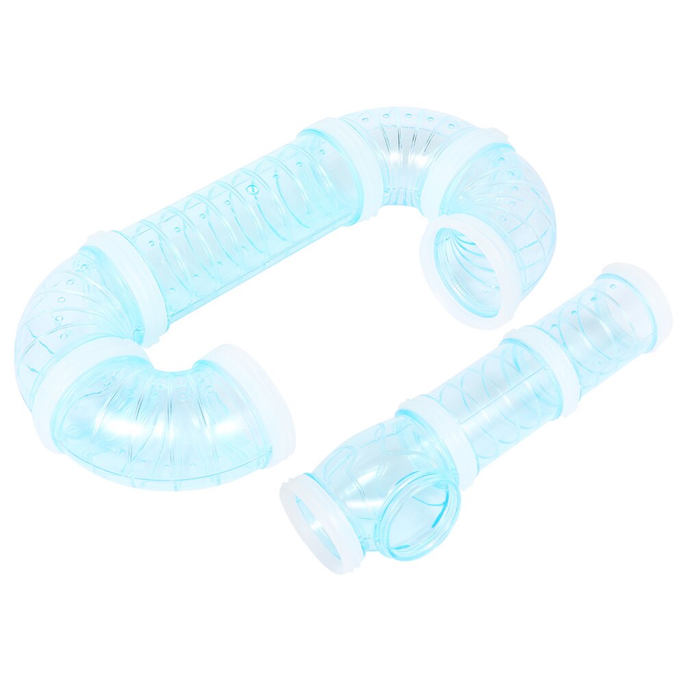 Accessoires de Cage d'exercice de Tube de raccords de Tunnel de Pipeline de bricolage externe de Hamster de jouets pour animaux de compagnie bleu et blanc: Blue
