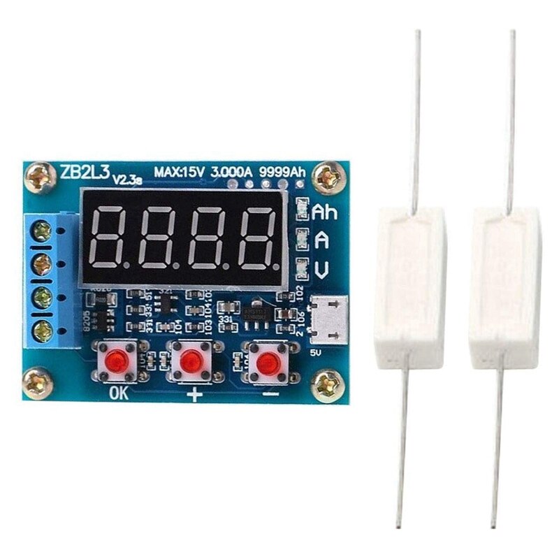 Best ZB2L3 Battery Tester LED Digital Display 18650 Lithium Battery Power Supply Test Resistance Lead-Acid Capacity