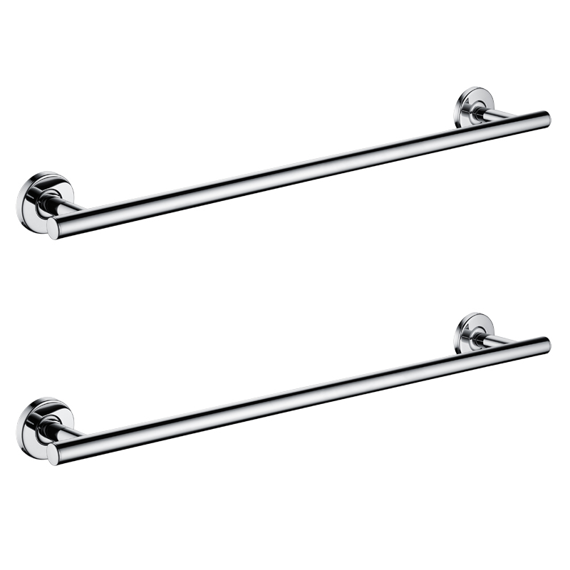 SUS 304 Stainless Steel Bathroom Single Towel Bar Wall Mount Polished Towel Rack Shelf Bathroom Hardware