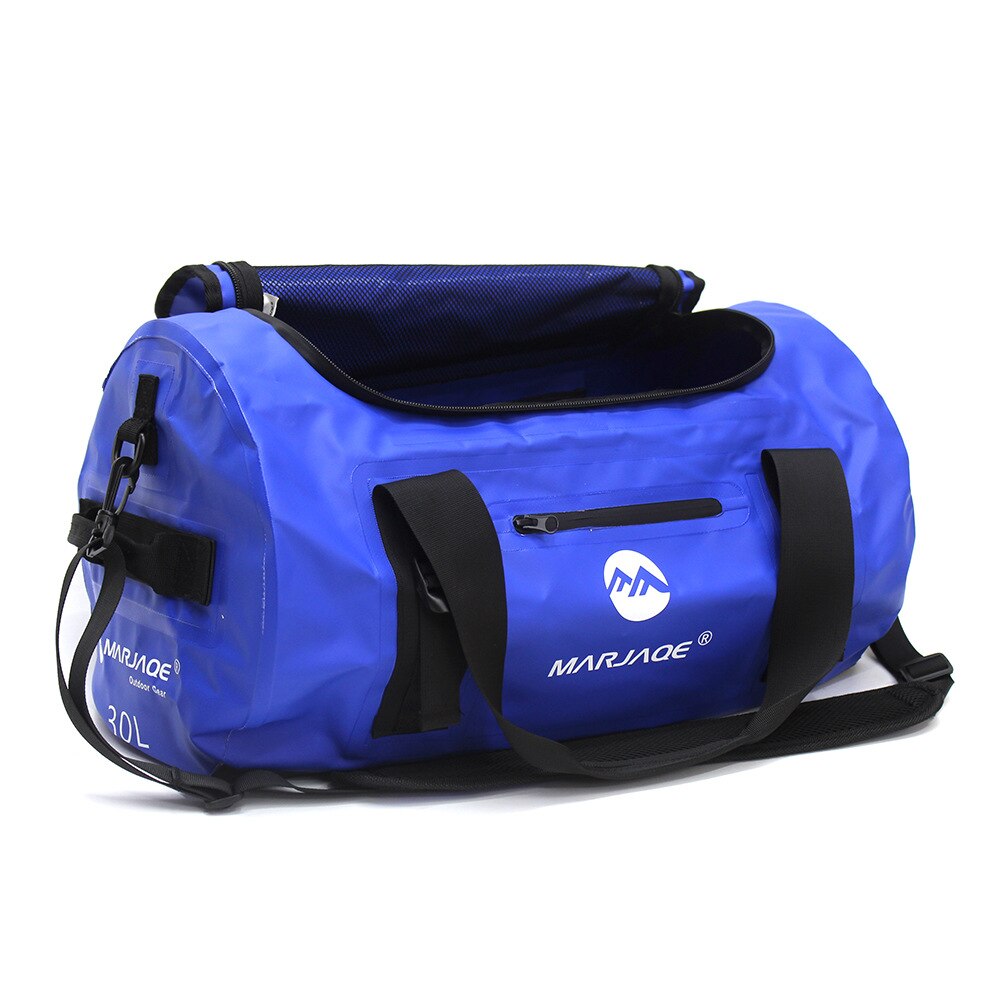 30L Large capacity Upstream Waterproof bag Outdoor Swim Camping Water River Navigator Sailing Fishing Dry Storage Roof: Blue