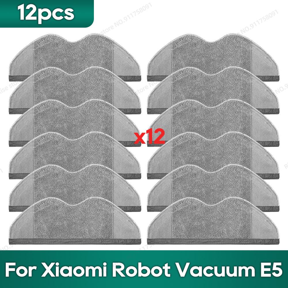 Compatível com os acessórios de reposição do Xiaomi Robot Vacuum E5, Filtro de Mop, Escova Lateral, Pano de Limpeza.: Chocolate