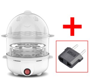 Wielofunkcyjny jajowar podwójna warstwa elektryczna kuchenka robić gotowania jajek mleko kukurydziane gotowane na parze szybkie śniadanie urządzenie robić gotowania narzędzia kuchenne: CN z EU wtyczka