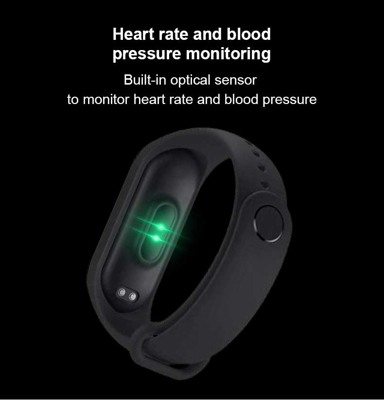M5 smart band vandtæt armbånd sport fitness armbånd ur fitness tracker smart band blodtryk pulsmåler